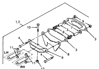 Caliper Brake Assembly Diagram and Parts List for 2284 864501-899000-145734100-146734100-14A734100 Cub Cadet Lawn Tractor